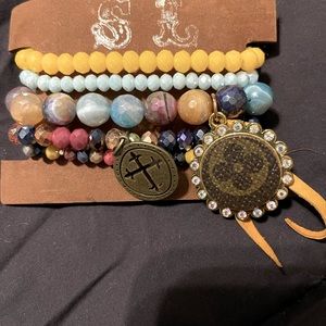 UPCYCLED stacker bracelet with charm from Sandra Lang